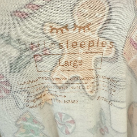 Little Sleepies Holiday Treats Christmas Pajama Top Size LARGE - Picture 4 of 10